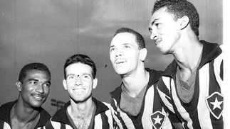 Jogadores do Botafogo : Didi, Zagallo, Paulinho, e Quarentinha — Foto: Arquivo / Agência