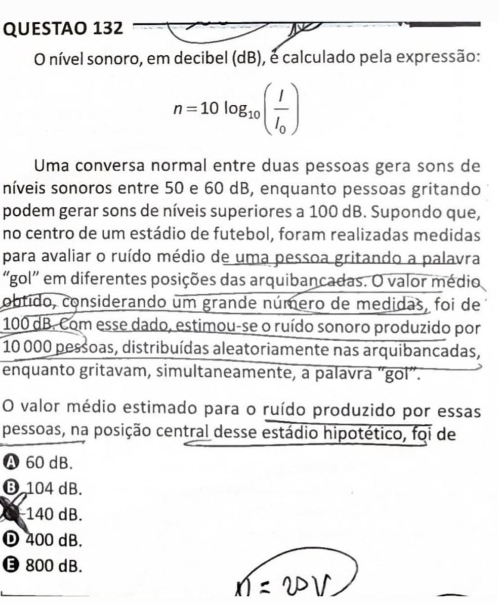 Questão do Enem — Foto: Reprodução
