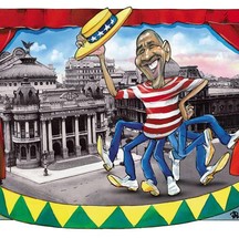 Barack Obama pelos traços de Paulo Caruso — Foto: Paulo Caruso