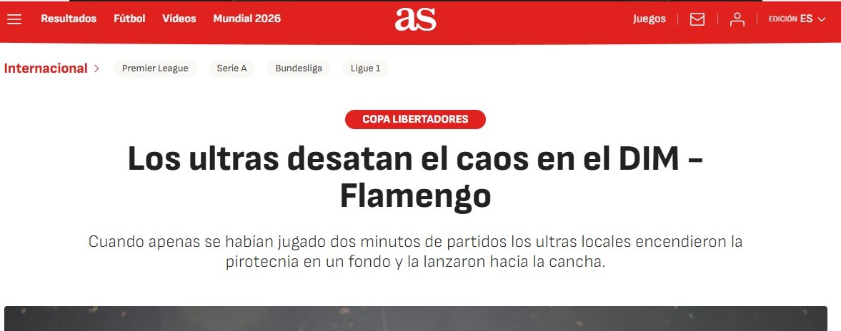 'Caos': imprensa estrangeira repercute confusão em jogo do Flamengo pela Libertadores