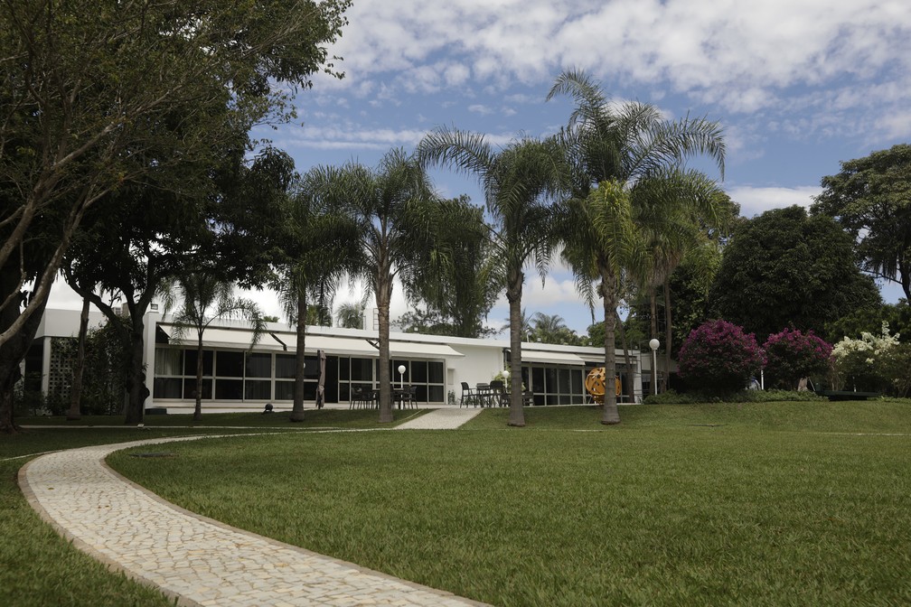 Jardim da Residência Oficial do Presidente da Câmara dos Deputados. — Foto: Cristiano Mariz / Agência O Globo