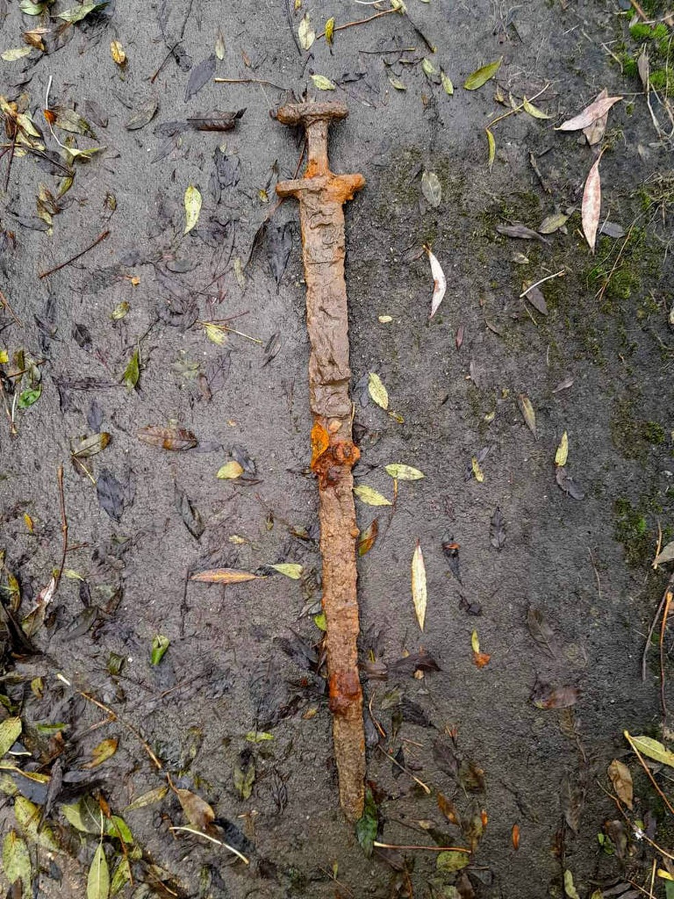 Homem encontra espada viking de mais de mil anos durante pesca  Foto: NYT