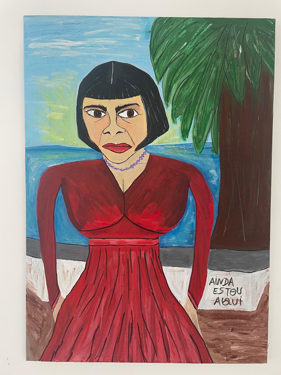 Jamex criou obra inspirada no filme 'Ainda estou aqui' — Foto: Maria Fortuna