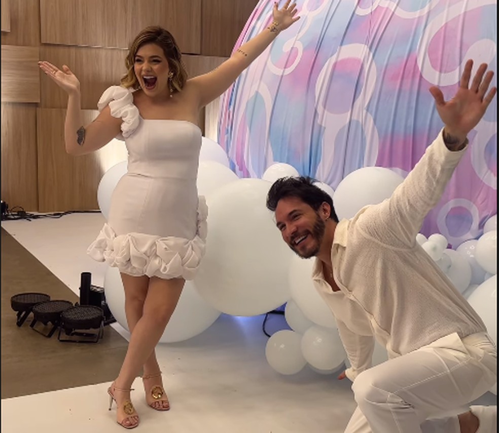 Viih Tube e Eliezer no chá de revelação — Foto: Reprodução Instagram
