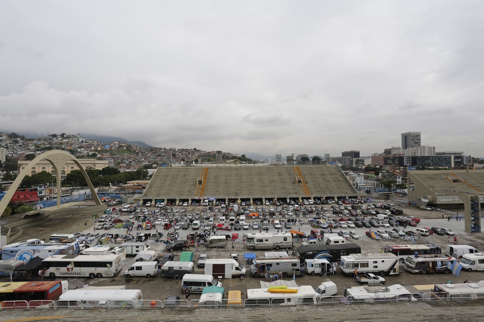 Sambódromo abrigou argentinos durante a Copa do Mundo de 2014 — Foto: Pablo Jacob / Agência O Globo, 11-07-2014