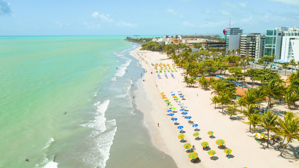 Maceió, capital de Alagoas, teve aumento de 350% no fluxo de turistas internacionais em seu aeroporto em 2023 — Foto: Divulgação