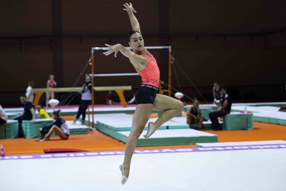 Sophia Weisberg: ginasta da seleção brasileira adulta que disputará o Mundial de Jacarta-2025 — Foto: MeloGym/CBG