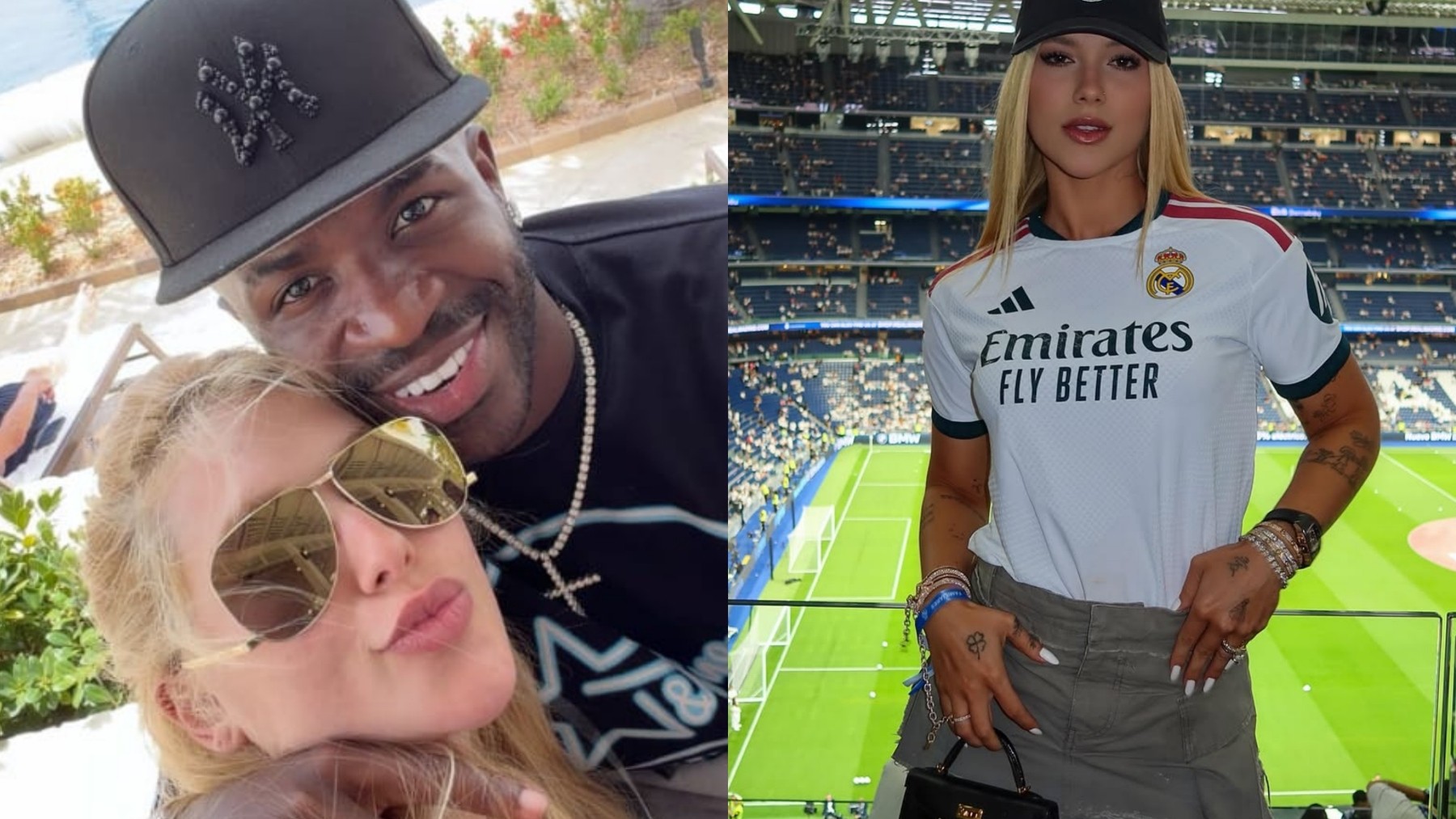 Após polêmica, Virginia Fonseca acompanha Vini Jr. em jogo do Real Madrid e recebe 