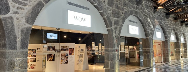 O interior do World of Wine, complexo cultural que reúne sete museus, além de restaurantes e lojas, em Vila Nova de Gaia, na região do Porto, em Portugal — Foto: Anna Luiza Santiago / O Globo