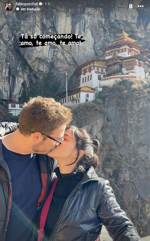 Fabio Porchat declares himself to Priscilla Castello Branco — Photo: Instagram