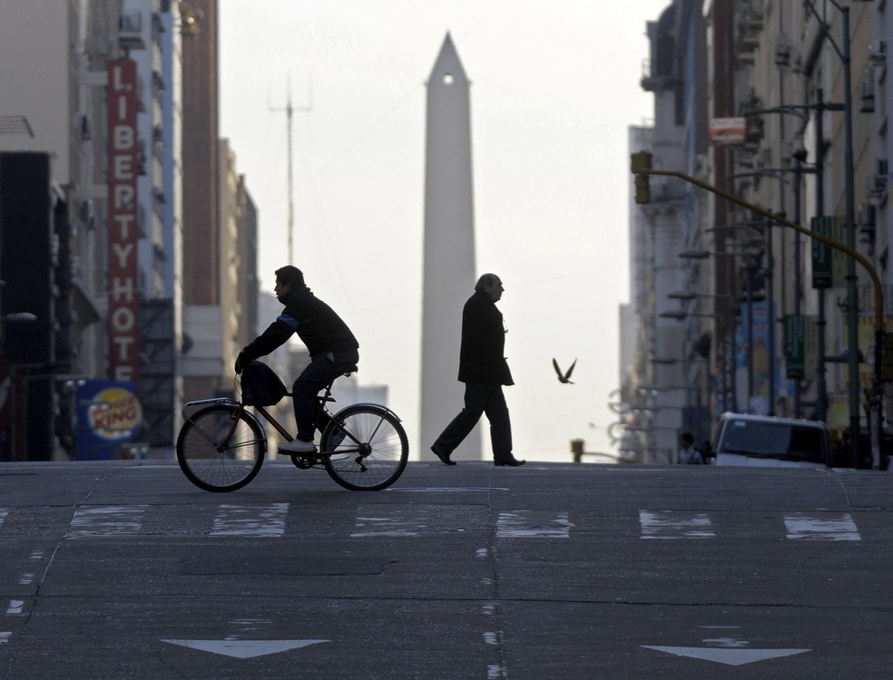 O Obelisco, em Buenos Aires — Foto: AFP PHOTO/Juan Mabromata