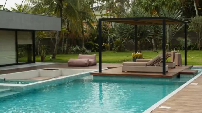 Piscina da Casa de Paolla Oliveira - foto: reprodução/gnt globoplay
