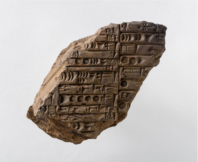 Tabuletas de escrita cuneiforme foram encontradas na região; sumérios inventaram a escrita — Foto: Museu Britânico