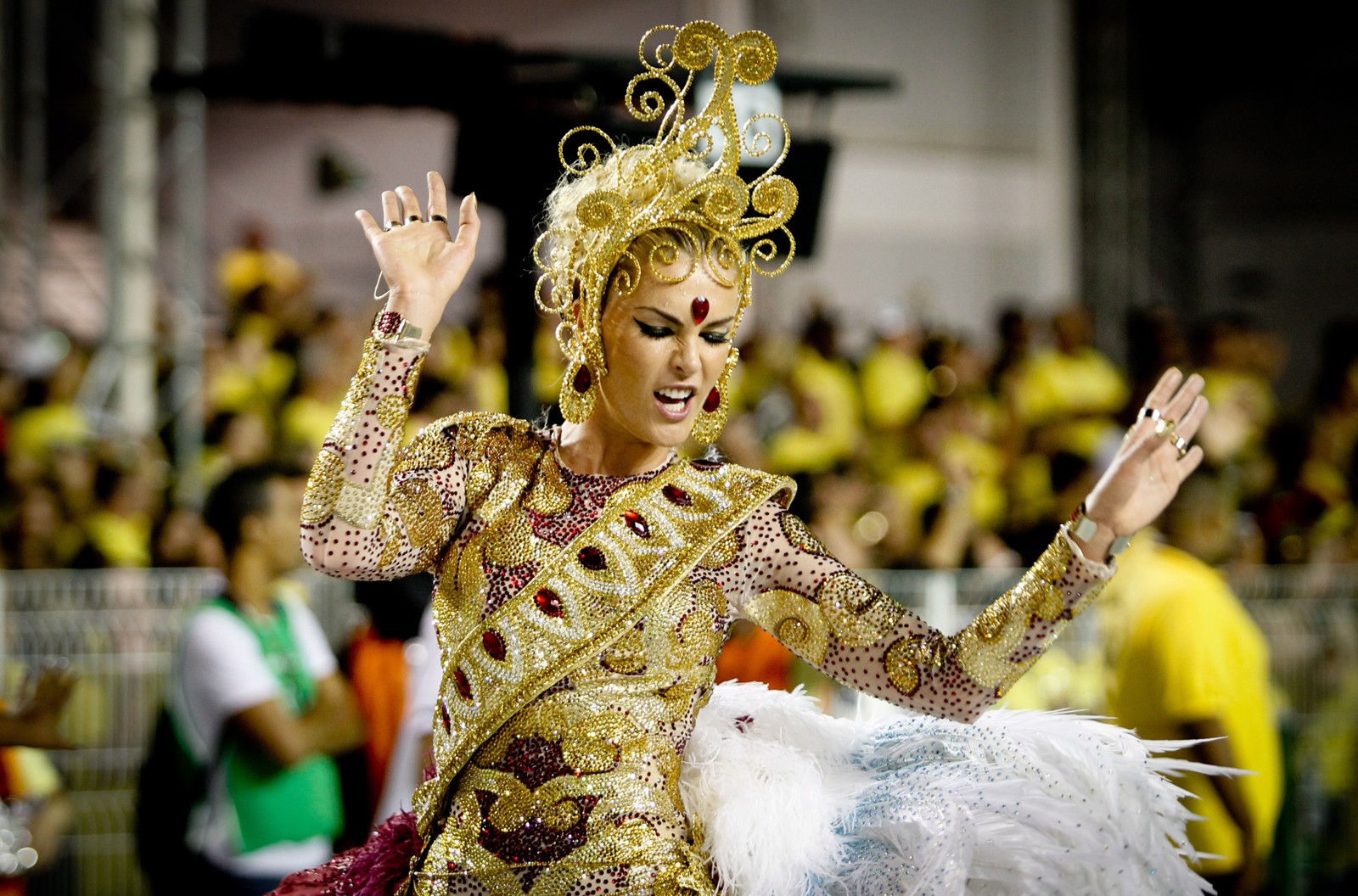 Ana Hickmann in the Vai Vai parade at the São Paulo Carnival, in 2013 — Photo: Marcos Alves / Agencia O Globo