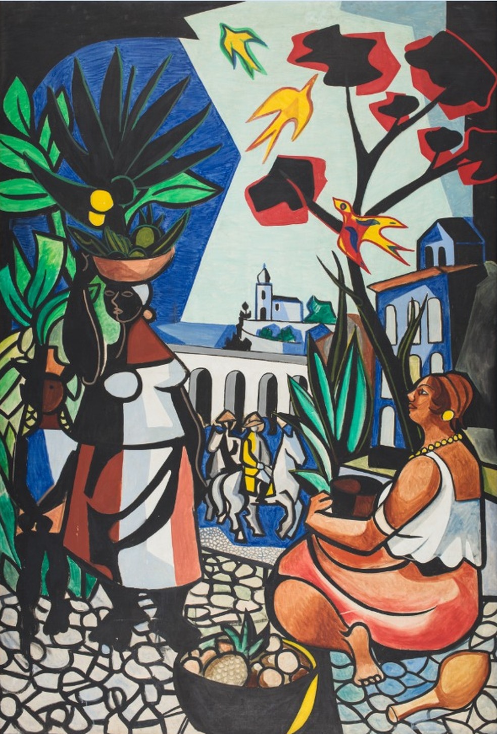 Obra "Brasil em quatro fases", de Di Cavalcanti — Foto: Divulgação