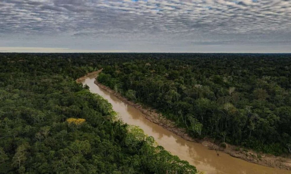 A Terra Indígena Mashco do Rio Chandless, localizada nos municípios de Santa Rosa do Purus, Manoel Urbano e Sena Madureira, no Acre — Foto: Secretaria de Meio Ambiente do Acre/Divulgação