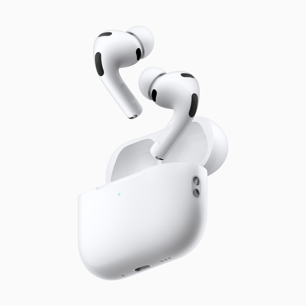 Apple inicia na sexta-feira, dia 10 de outubro, a venda do AirPods Pro 3, que traduz em tempo real — Foto: Divulgação