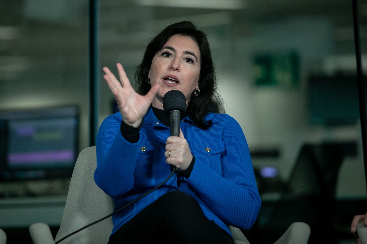 Tebet erra horário da sabatina do Jornal Nacional em inserção na TV