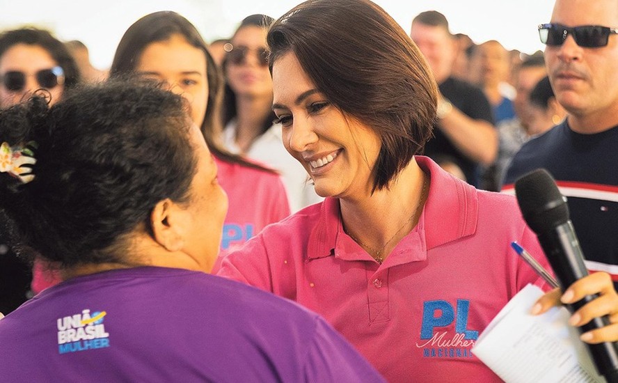 Michelle em evento do PL Mulher no Acre: além dos encontros com o segmento feminino, ex-primeira-dama assumiu agendas do marido