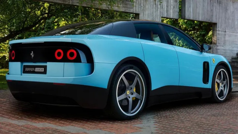 Ferrari revela primeiro carro totalmente elétrico de sua história — Foto: Reprodução