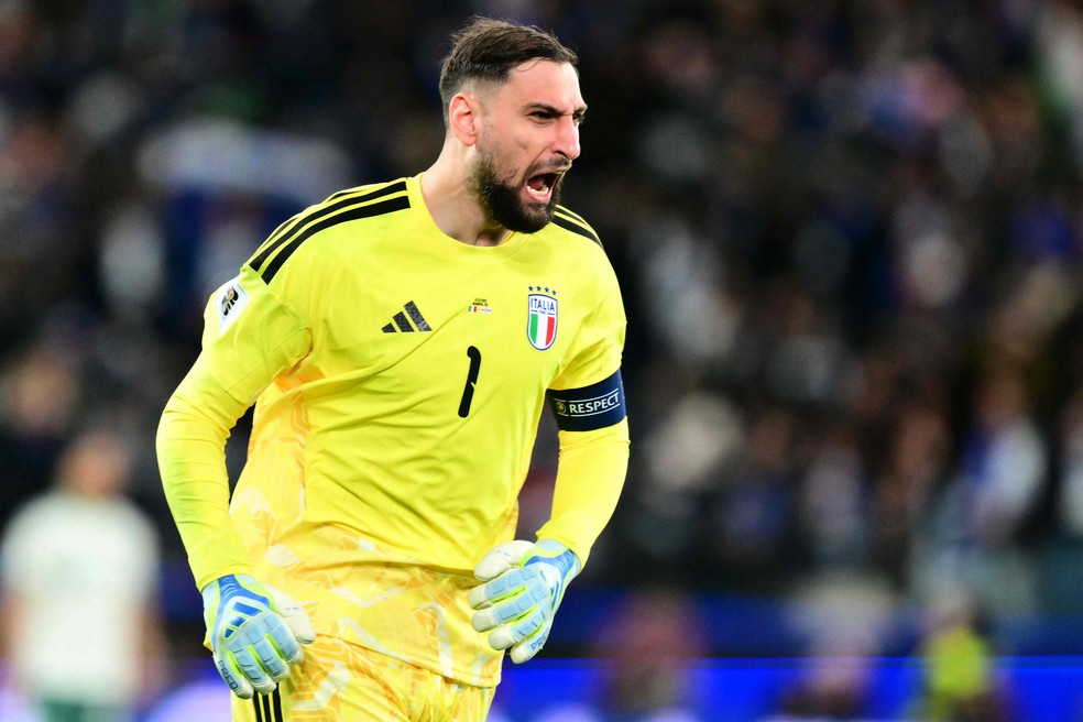 Gianluigi Donnarumma, goleiro da Itália — Foto: Stefano RELLANDINI / AFP