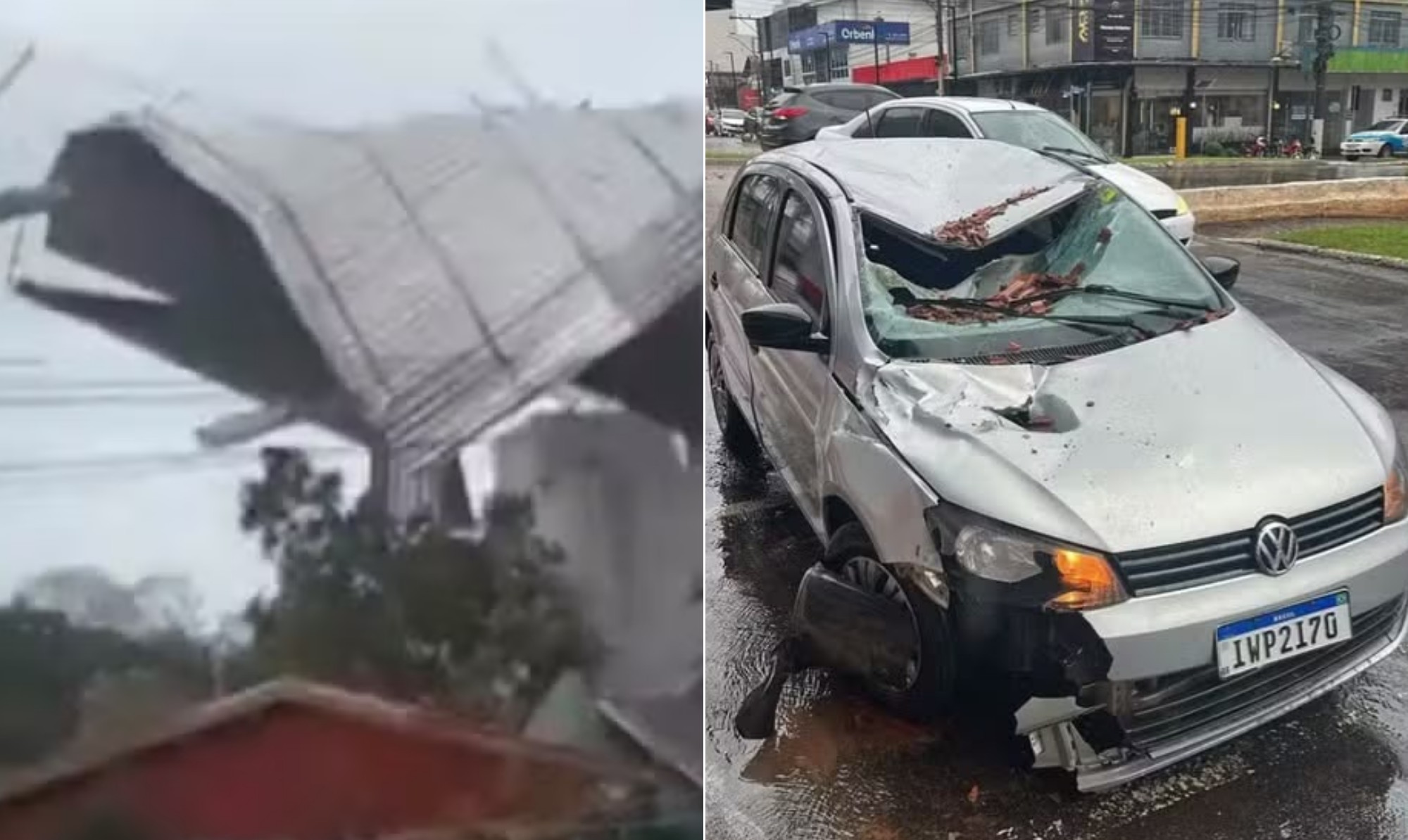 Ventos de 100 km/h atingem Santa Catarina e causam estragos em pontos do estado