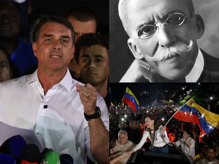 De Rui Barbosa a líder cubano e Nobel da Paz: em carta golpista, Flávio se comparou a exilados e perseguidos; conheça