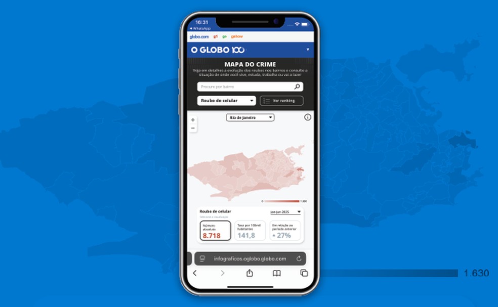 "Crime map" was one of the novelties of this year — Photo: Editoria de Arte