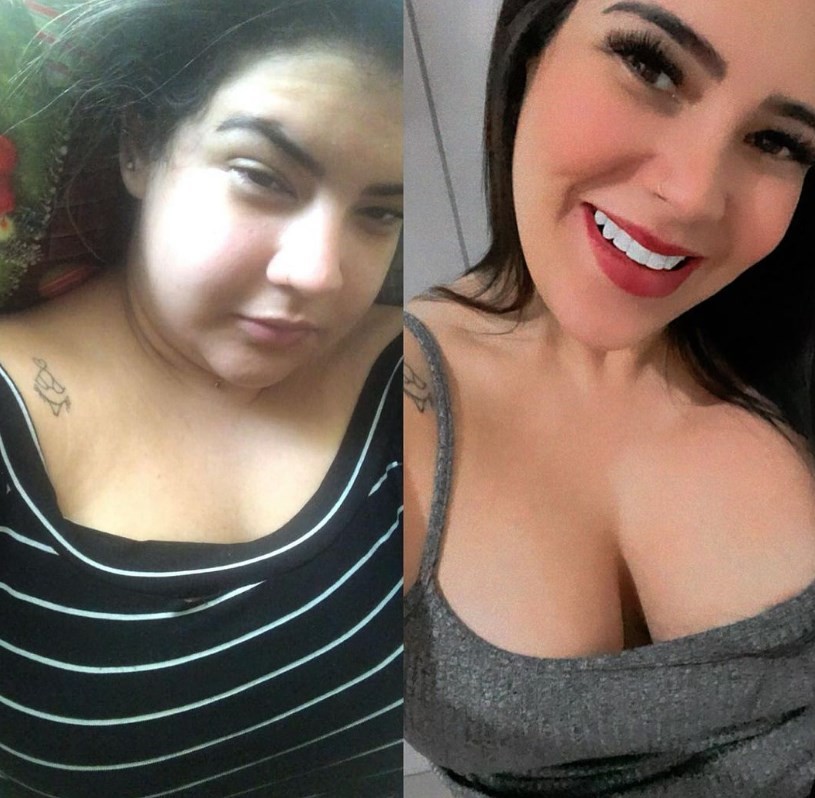 Luanne postava fotos com o antes e depois para motivar as pessoas a se cuidarem  — Foto: Reprodução