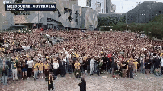 Após vitória na Copa do Mundo, australianos saem às ruas de Melbourne e dos EUA em êxtase; vídeo Após vitória na Copa do Mundo, australianos saem às ruas de Melbourne e dos EUA em êxtase; vídeo