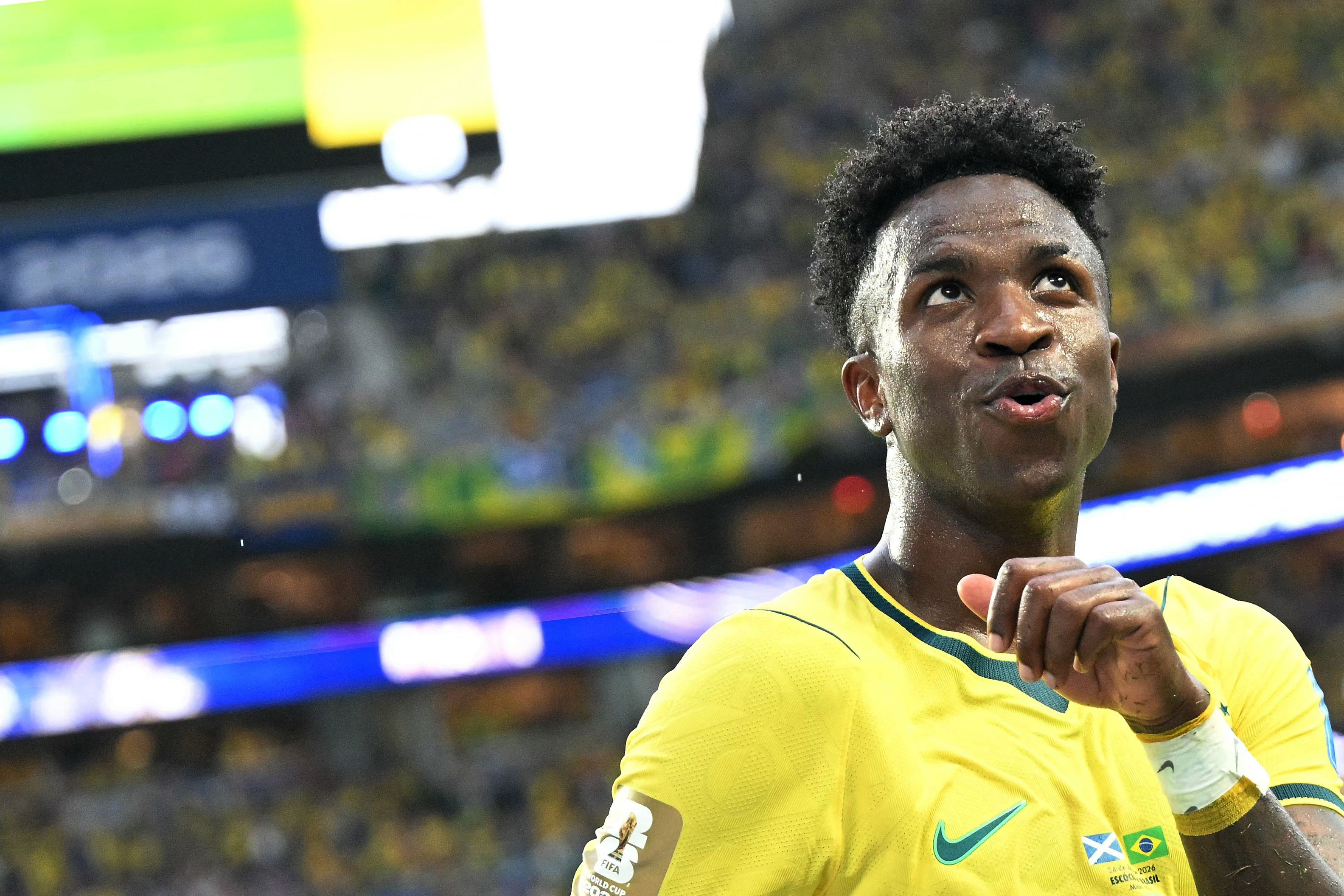 Vini Jr. é eleito melhor em campo pela terceira vez em três jogos em vitória do Brasil sobre Escócia