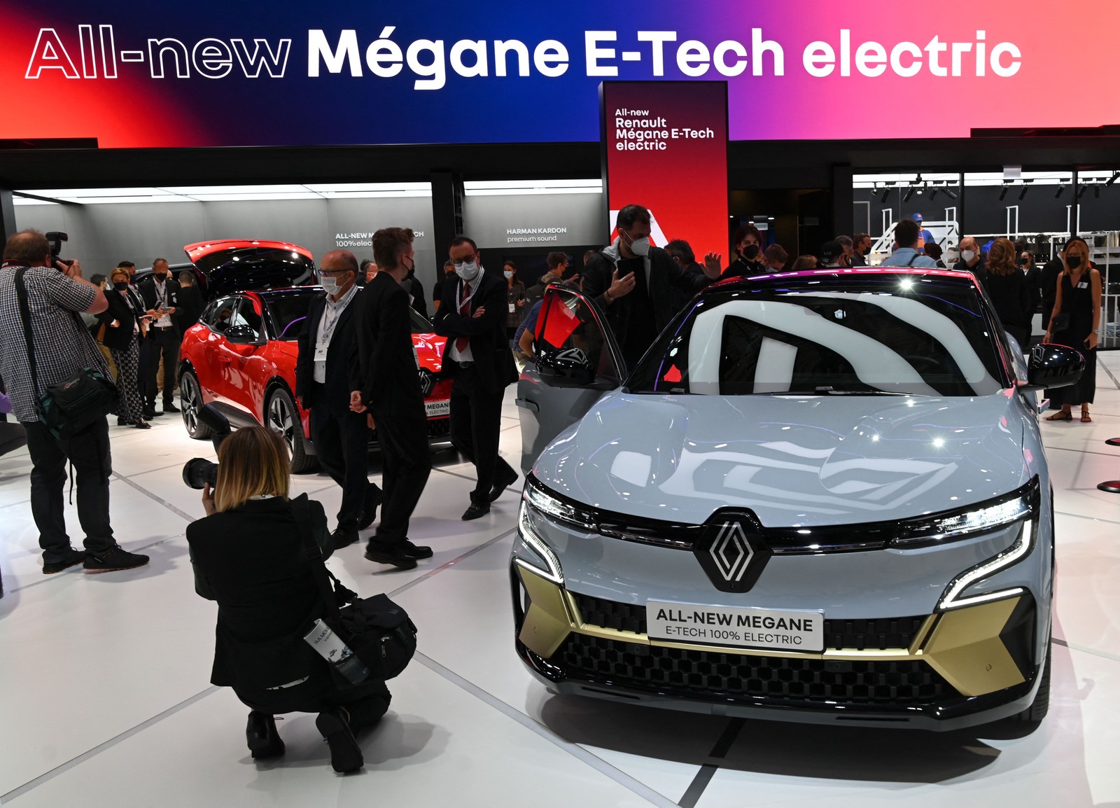 O novo Renault Megane E-Tech eletrico foi apresentado na feira alemãChristof Stache / AFP