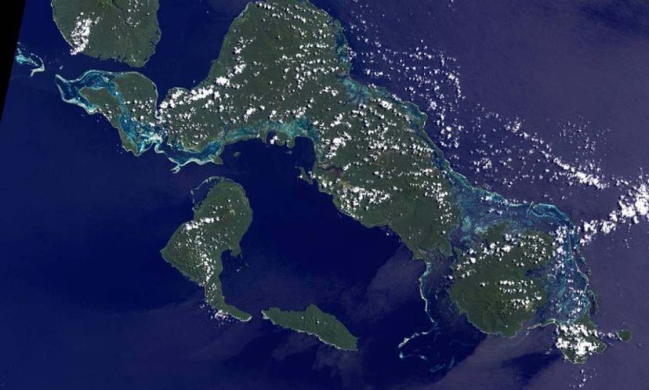 A elevação dos níveis dos mares também já provocou o desaparecimento de ao menos cinco ilhas nas Ilhas Salomão, país no Oceano Pacífico considerado um dos mais ameaçados pelas alterações climáticas no planeta — Foto: REPRODUÇÃO