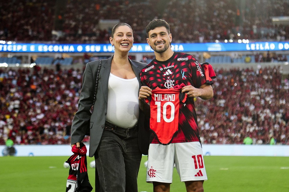 Milano will be the name of the son of Arrascaeta and Camila Bastiani - Photo: Gilvan de Souza / Flamengo