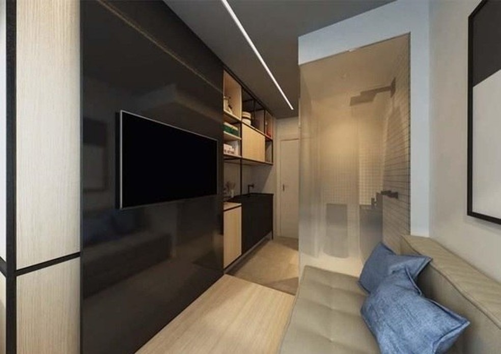 Apartamento de 10m² em São Paulo vendido por R$ 200 mil: alta procura por imóveis em áreas centrais — Foto: Divulgação