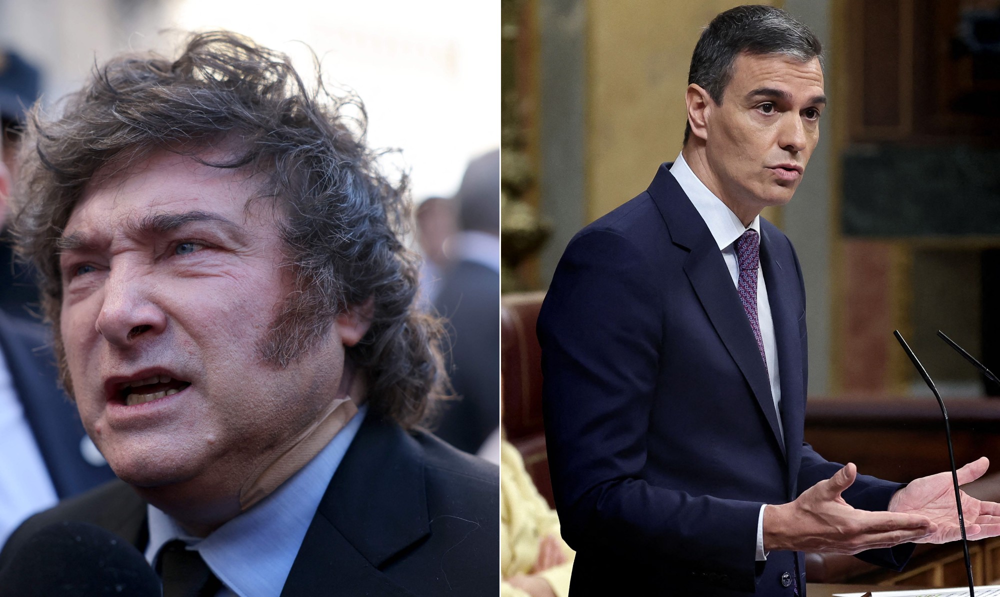 Milei se envolve em campanha eleitoral da Espanha e chama premier espanhol de 'ditador' durante visita ao país
