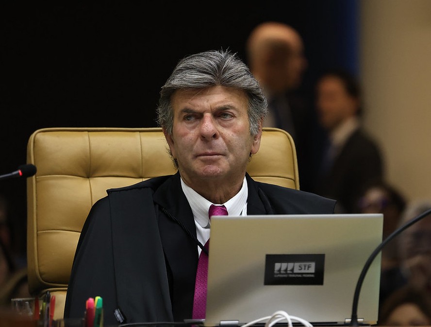 O ministro Luiz Fux, durante sessão do STF