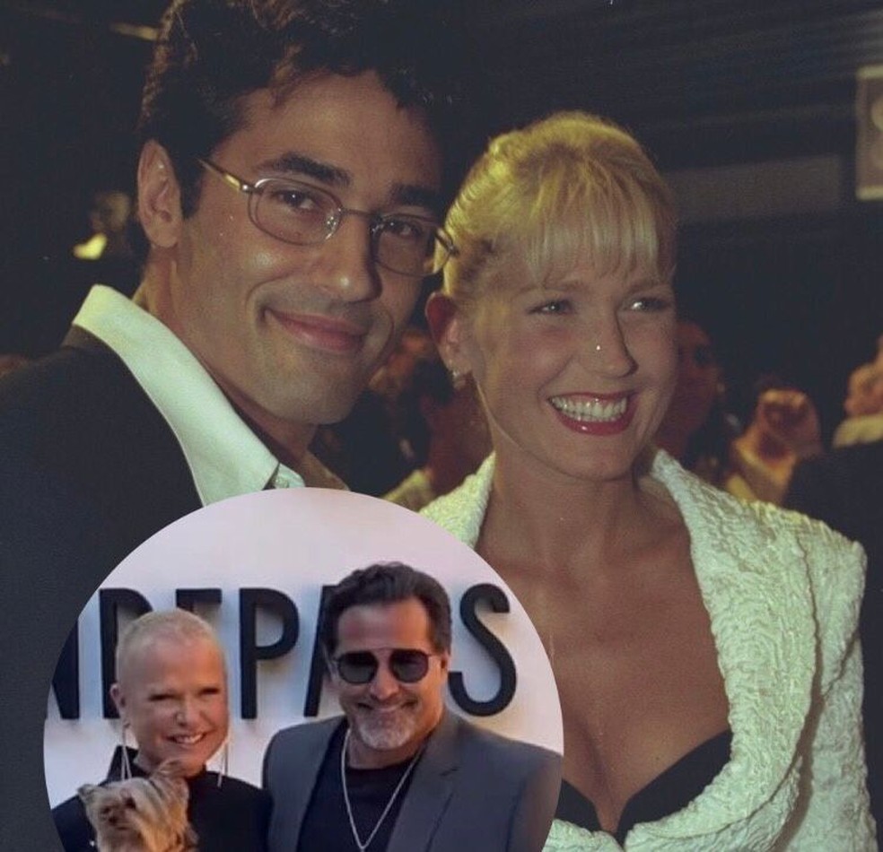 Luciano Xavier and Xuxa when they were together and currently (in detail) – Photo: Acervo O Globo