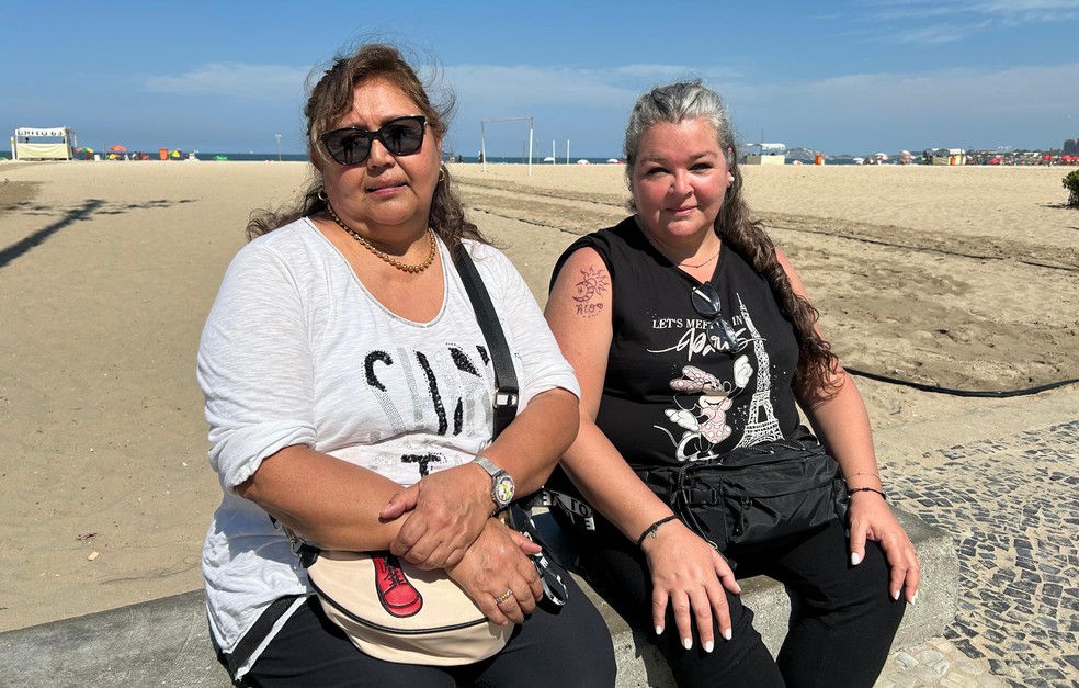 Maria Patricia Dias e Antonieta Arce vieram para o Rio depois de uma temporada em Búzios — Foto: Roberto Malfacini/Estagiário O Globo