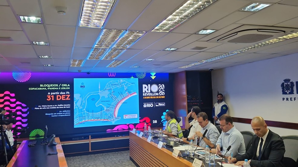 City Hall team announces New Year's Eve project at the Rio Operations Center (COR) — Photo: Luiz Ernesto Magalhaes