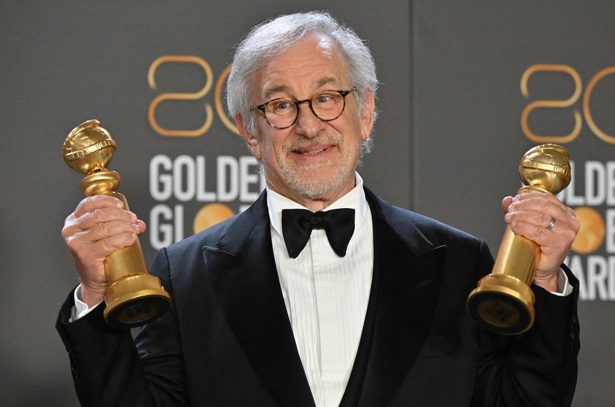 Steven Spielberg durante premiação do Globo de Ouro, em janeiro deste ano
