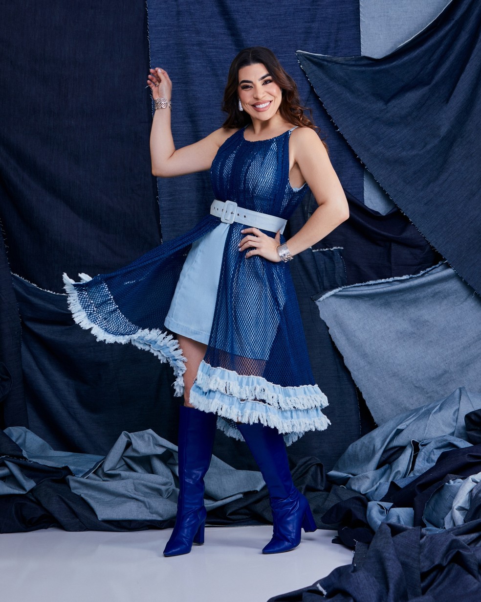 Naiara Azevedo lança coleção com jeans sustentável para o São João 2025 — Foto: Divulgação Rafa Manson