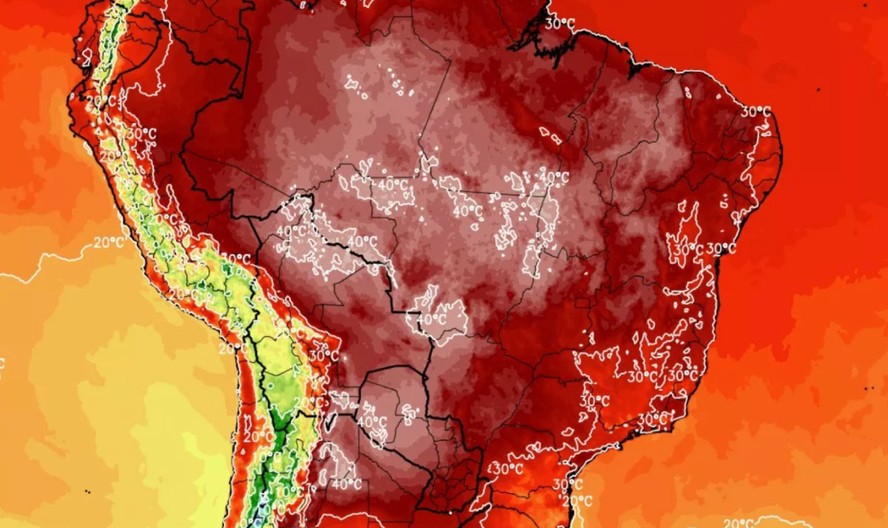 Calor extremo bate recorde no Brasil