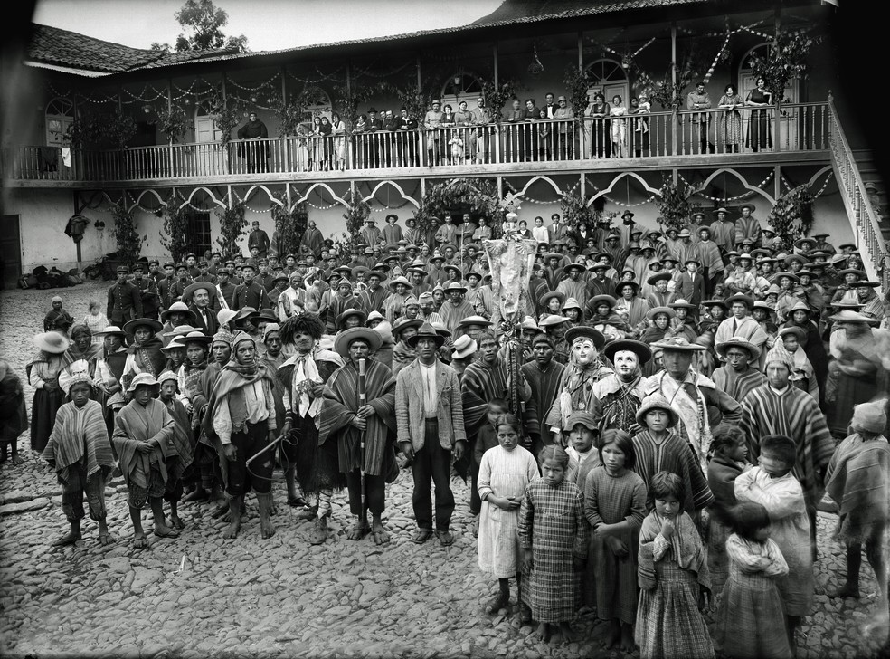 Festa na fazenda La Angostura, Peru, 1929 — Foto: Martín Chambi