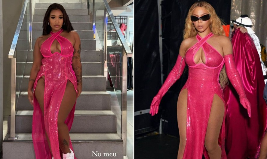 Influenciadora brasileira leva fãs à loucura ao provar vestido usado por  Beyoncé em turnê: 'Não tem nos Estados Unidos