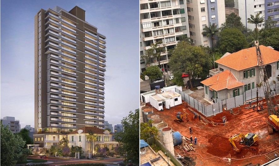 Debate sobre preservação histórica: residencial de 20 andares da construtora Helbor ficará em cima de casarão tombado em Higienópolis
