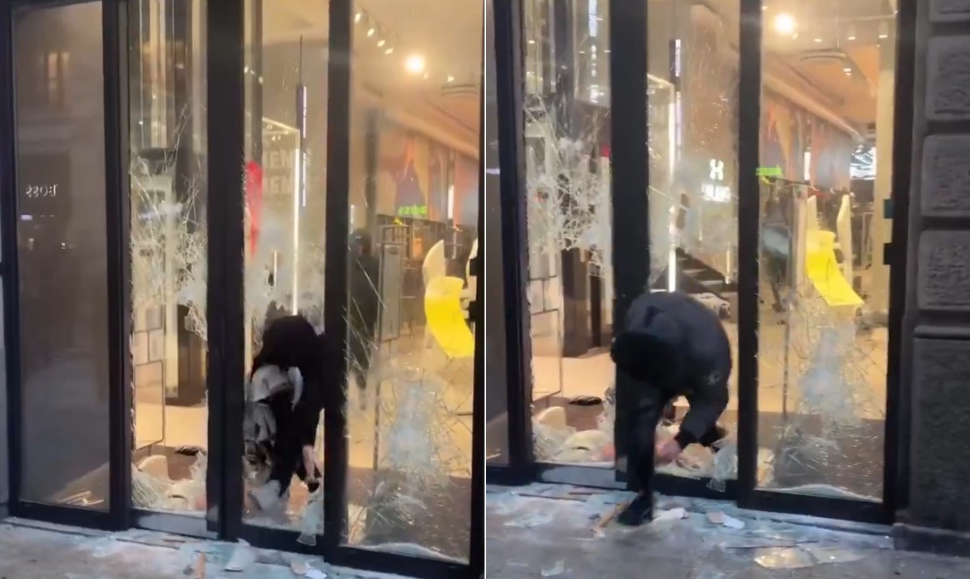 Vídeo mostra lojas sendo saqueadas e vitrines destruídas em Milão durante onda de prostestos na Itália