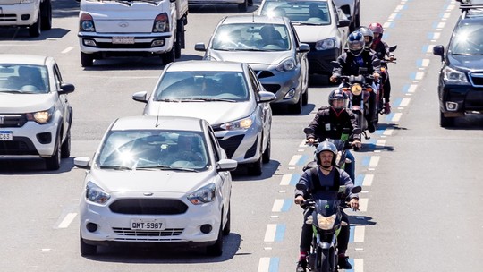 Projeto da Prefeitura de São Paulo para dar mais segurança aos motociclistas, Faixa Azul ganha espaço em novas quatro vias 
