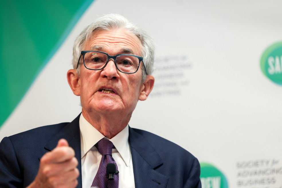 Jerome Powell, presidente do Banco Central Americano (Federal Reserve) — Foto: Tierney L. Cross/Bloomberg
