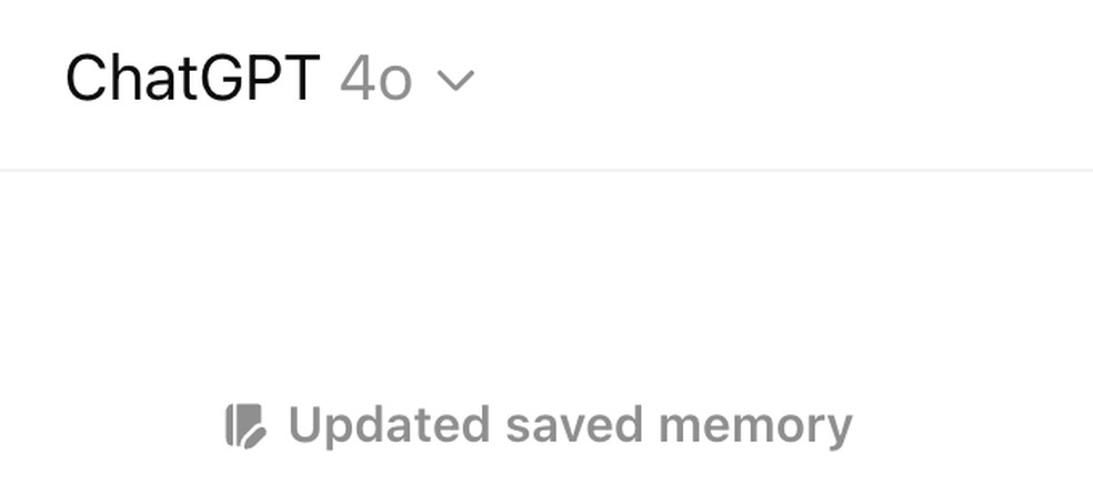 ChatGPT pode memorizar aspectos da interação para personalizar respostas — Foto: Reprodução/ChatGPT
